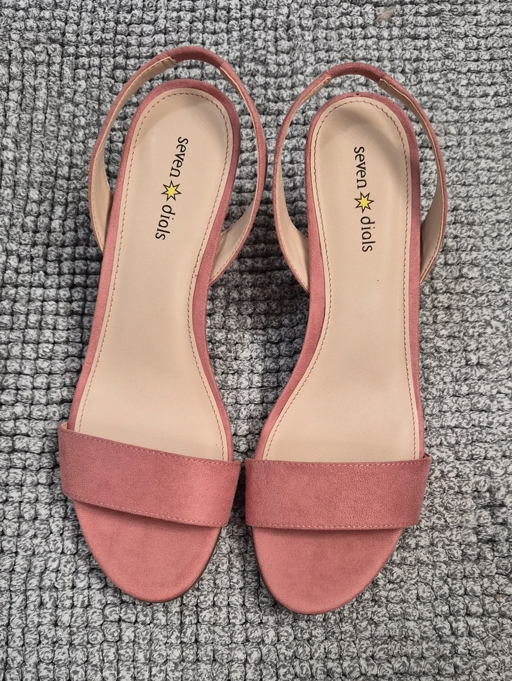 Seven Dials Dusty Rose Suede Slingback Sandals